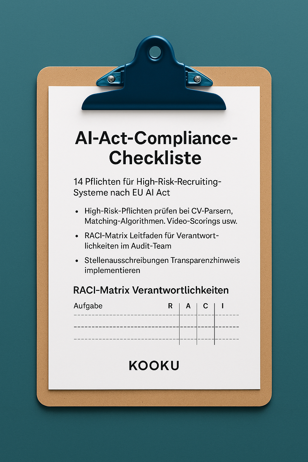 AI Act Compliance Checklist - Kooku Recruiting AI Act Compliance Checklist - Kooku Recruiting