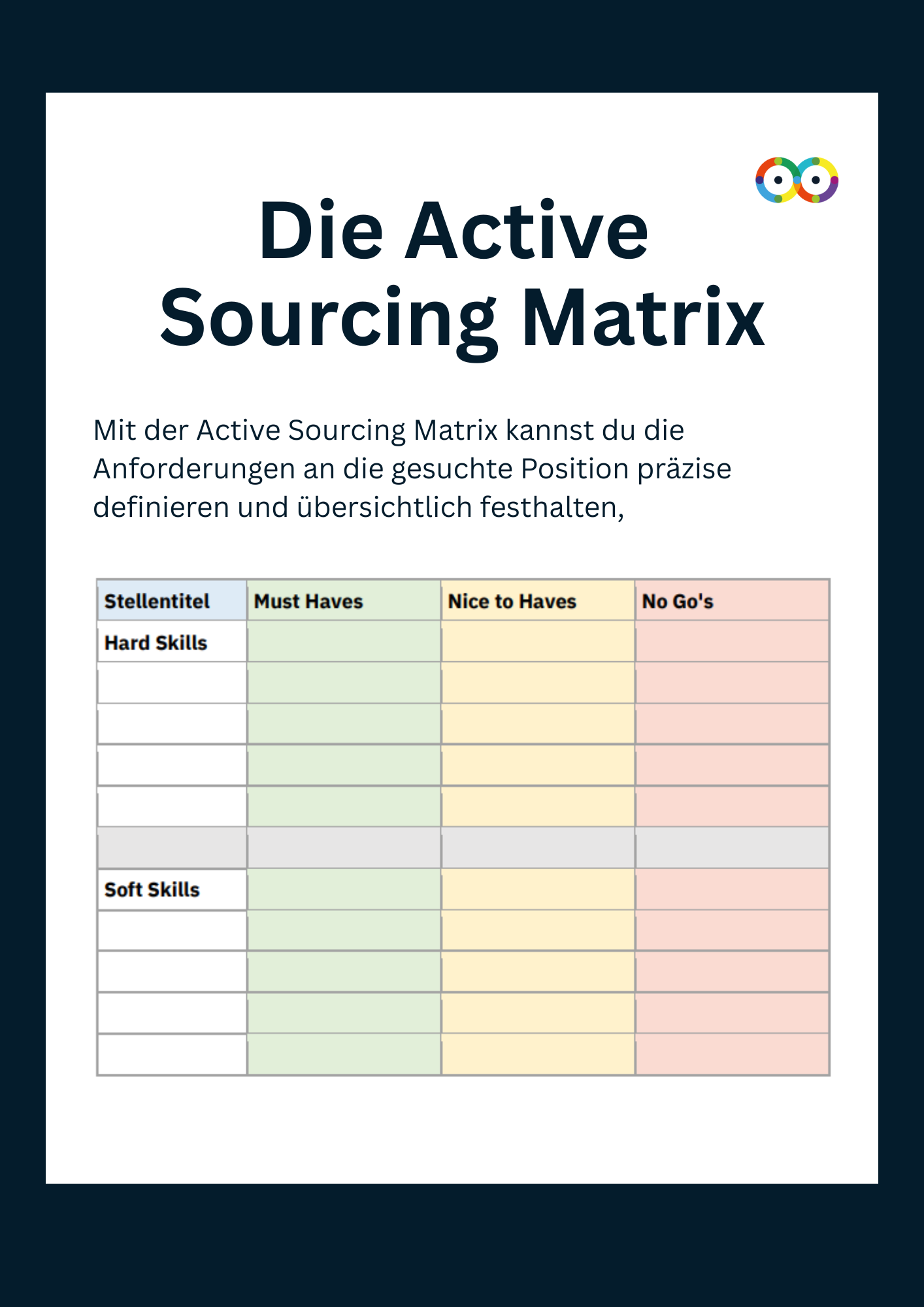 Die Active Sourcing Matrix Die Active Sourcing Matrix